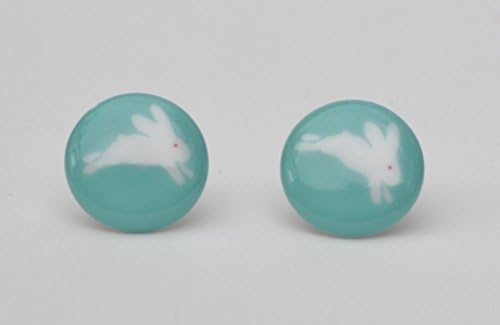 Bunny Rabbit Earrings - Bunny Rabbit Post Earrings - Silvertone Posts and Backings