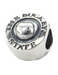 Zable Buckeye State Seal Travel Sterling Silver Charm