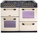 110cm Dual Fuel Range Cooker c/w 7 Burners Black / Gold (Sandringham110DF_BK)