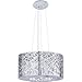 ET2 E21309-10PC Inca Modern Metal Web Laser-Cut Sheath with Crystal Drum Pendant Ceiling Lighting, 7-Light Xenon 280 Watts, 10
