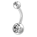 Bauchnabel-Piercing Titan weiß Stab 8 - 12 mm