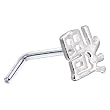 Sterling Silver Luck Chinese Symbol L-Shaped Nose Ring