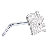 Sterling Silver Luck Chinese Symbol L-Shaped Nose Ring