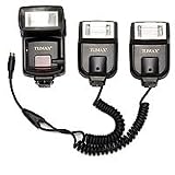 Xotopro Tumax TTL Twin Flash Set Dedicated for Nikon Cameras, DMF880 Flash/Macro Controller Guide Number 104 ft., DMT Twin flash Units Guide Number 19.7 ft.