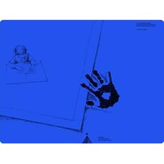 Schreibtischauflage f�r Linksh�nder. Farbe: blau