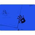 Schreibtischauflage f�r Linksh�nder. Farbe: blau