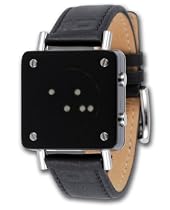 01TheOne Men's Razor Block Binary White LED Fashion Watch #RB902W1