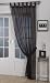 Kitchen & Housewares : Woven Voile Tab Top Black 60in x 90in Panel Including Tie Back