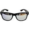 LUNETTES DE SOLEIL STYLE WAYFARER RETRO VINTAGE 80's - VERRES EFFET MIROIR - MONTURE NOIR