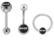 BEER TONGUE RING BRLG8- STRAIGHT BARBELL