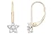 1/4 Carat Diamond 14K Yellow Gold Star Earrings