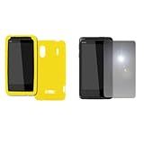 EMPIRE Yellow Silicone Skin Case Cover + Mirror Screen Protector for Sprint ....