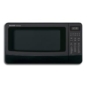 Sharp R-410LK Carousel 1-2/5-Cubic-Foot Family-Size Microwave Oven, Black