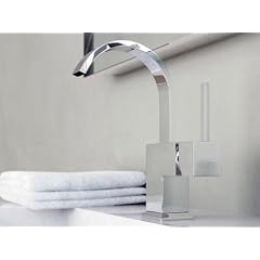 Design Einhandmischer Waschtischarmatur SA-043, Wasserhahn mit einhebelmischer Mischbatterie f�rs Waschbecken im Bad, Sanit�r-Armatur aus Chrom (verchromt), als Badarmatur / Hahn f�r jeden Waschtisch einsetzbar, DAW - Armaturen