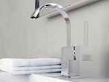 Design Einhandmischer Waschtischarmatur SA-043, Wasserhahn mit einhebelmischer Mischbatterie f�rs Waschbecken im Bad, Sanit�r-Armatur aus Chrom (verchromt), als Badarmatur / Hahn f�r jeden Waschtisch einsetzbar, DAW - Armaturen