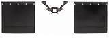 Enkay Rock Tamer Adjustable Mud Flaps Black Powder Coat Heavy Duty Rubber Mud Flaps Fit Compact, Mid Size, Full Size Vehicles & Dually Pickup Trucks (width adjusts 66.75-93.75) Fits 2 Ball Mount