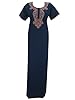 Indian Kaftan Caftan Designer Embroidered Long Maxi Dress Nighty Medium