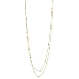 Yukester 2-Strand Gold Ball Chain Brass Neckla