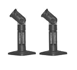 New 2 Pack Black Surround Sound Speaker Wall / Ceiling Mount Brackets For Home Theater System