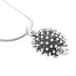 Hedgehog Pendant in Sterling Silver on a 24" Rhodium and Sterling Snake Chain, #8105
