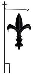 Black Fleur de Lis Garden Size Flag Pole