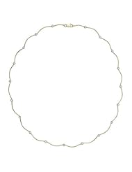 14K Yellow Gold 0.47ct Cherished Devotion Bezel Set White Diamond Chain Necklace