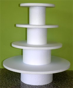 Dallas Foam Cupcake Tower Set - Round - 4 tiers Dallas Foam Cupcake Tower Set - Round - 4 tiers
