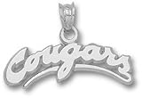 Washington State Cougars Solid Sterling Silver ''COUGARS'' 5/16'' Pendant