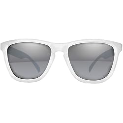 I Ski Keyhole Classics Lifestyle Sunglasses - White/Smoke with Silver Mirror