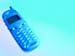 Silver Cell Phone Against Green Background Photographic Poster Print, 64x48