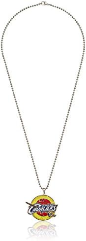 NBA Jewelry "Cleveland Cavaliers" Stainless Steel Swarovski Medallion Pendant Necklace, 24"