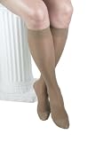 Maxar Graduated Compression Travel Socks, Microfiber, Beige, Extra Large, Unisex (10-15 mmHg)