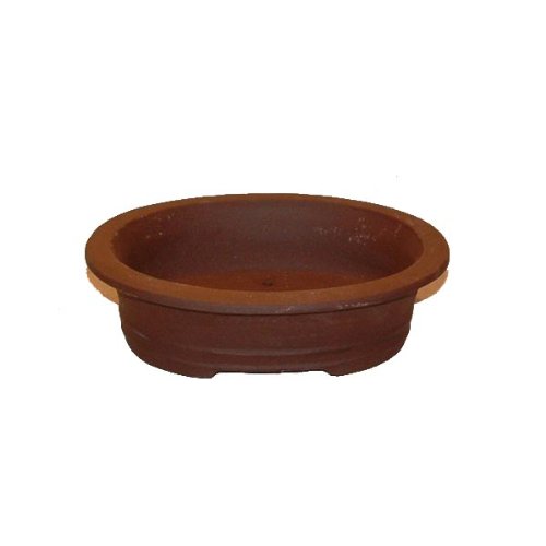 21cm Oval Unglazed Bonsai Pot
