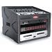 1SKB-106DJ DJ Station: Roto-mold shell, 10U slant top rack, 6U front rack, wood reinforced soft nylon cover