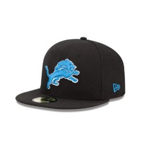 NFL Detroit Lions Black and Team Color 59Fifty Fitted Cap, Black/Black, 7 1/4 at Amazon.com