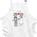 Cartoon Bride and Groom I Do T-Shirt BBQ Apron