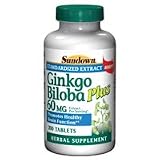 Sundown Ginkgo Biloba Plus Standardized Tablets, 200Ea