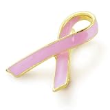 Bling Jewelry Gold Plated Enamel Breast Cancer Awareness Supporter Pink Ribbon Pin