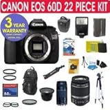Canon EOS 60D 18MP Digital SLR Camera + Canon EF-S 18-55mm f/3.5-5.6 IS SLR ....