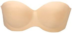 Closecret Women's Seamless Push Up Bra for Wedding Dress with Two Back Straps (34B/C, Beige)