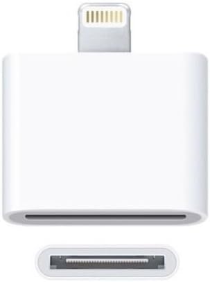 RainbowMOBO (TM) 8 Pin lightning to 30pin Charging + Sync Adapter for iPhone 5 / 5S / 5C / iPad 4 & mini & iPod Touch 7th (White)