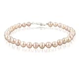 Pink Freshwater Cultured A Quality 5.5-6mm Pearl Bracelet, 8″