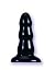 Triple Ripple Medium Black Butt Plug