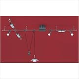 Schienensystem Niedervolt Halogen in Weiß / Klar / Nickel matt