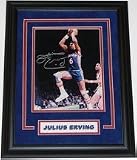 Julius "Dr J" Erving Autographed Philadelphia 76ers 8" x 10" Action Custom Framed Photograph