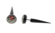 Genuine Ed Hardy Black Fake Taper - "Love Kills Slowly" Logo - 16g Wire - 00G - 32mm Length - Sold as a Pair