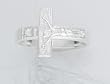 Sterling Silver Crucifix Cross Ring God Jesus Christ Size 10