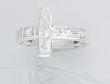 Sterling Silver Crucifix Cross Ring God Jesus Christ Size 9