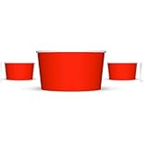 6 oz Paper Ice Cream Cups - 1,000 / Case (Red)