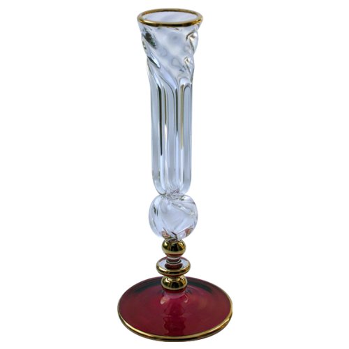 Hand-Engraved Ibis-Neck Glass Candle - G191